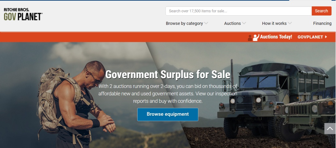 图源:拍卖网站“GovPlanet”