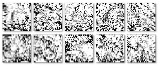图 | “蒸馏” 后的 MNIST 精简数据集。以上 10 张图是从 MNIST 所含 6 万张图像中提纯出的,可以用于训练人工智能模型,并且它们在识别手写数字时拥有 94% 的准确性。