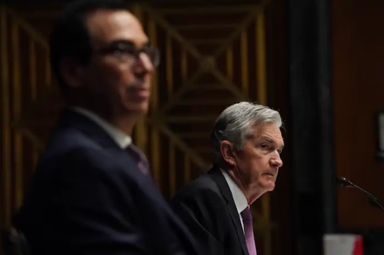 联邦储备委员会主席杰罗姆·鲍威尔(Jerome H. Powell)在参议院银行,住房和城市事务委员会听证会上审议了《关爱法案》。