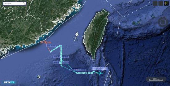 资料图: “南海战略态势感知计划”发布的美侦察机飞行路线