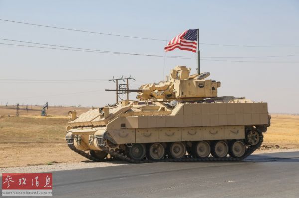 资料图片：部署在叙利亚的美军M2“布莱德利”步兵战车（美国陆军网站）